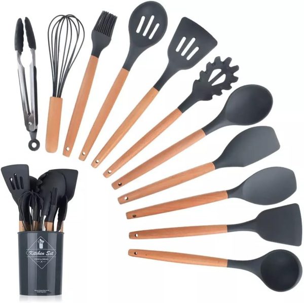 12 Pcs Silicone Cooking Utensils Kitchen Utensil Set |